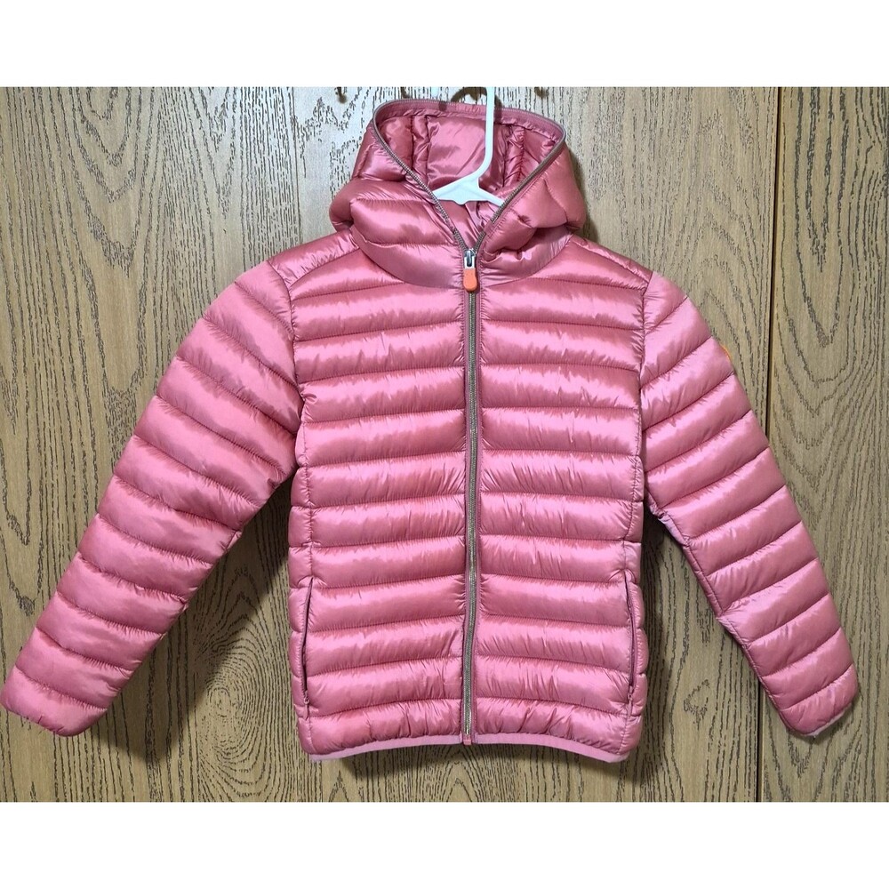 Save The Duck Girls Pink Cozy Warm Polyester Fill Puffer Jacket w/Hood 8Yrs